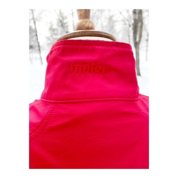 Maier Sports Red Athletic Jacket Zip Front - Picture 6 of 16